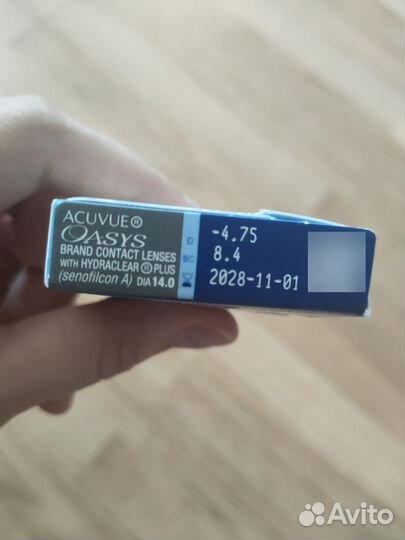 Линзы acuvue oasys двухнедельные -4.75 8.4