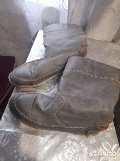 Сапоги кожаные