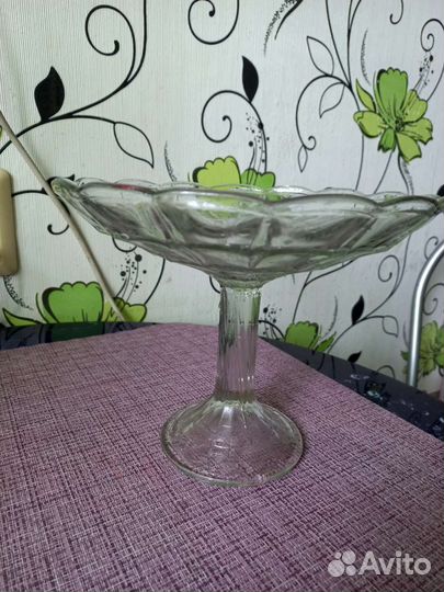 Ваза для фруктов на ножке СССР