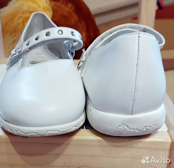 Кожаные новые туфли стелька 25см