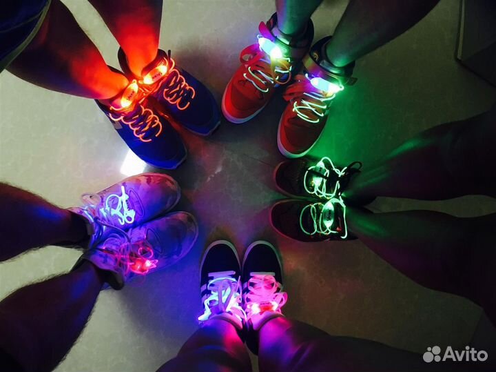 Светящиеся шнурки с LED подсветкой 80см