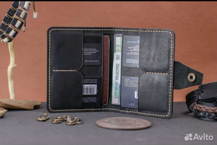 Обложка для документов натуральная кожа