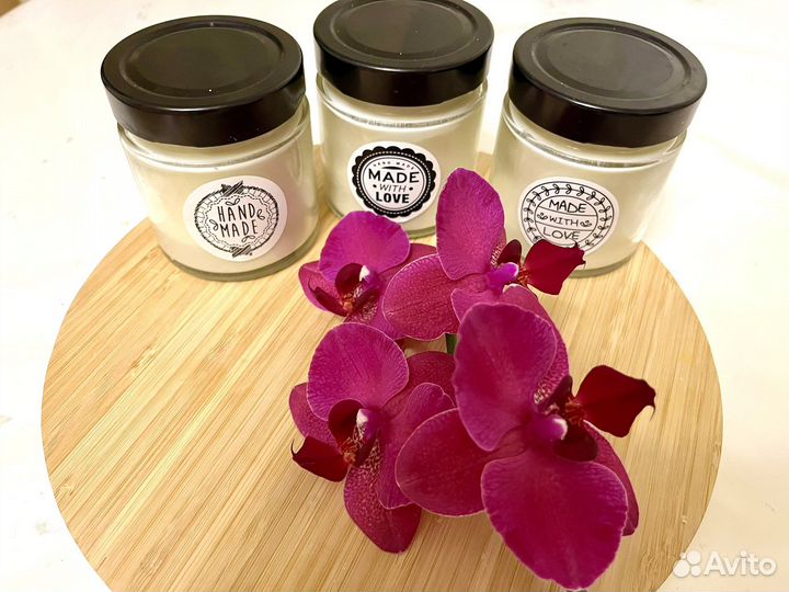 Свечи из соевого воска с древесным фитилём 200мл