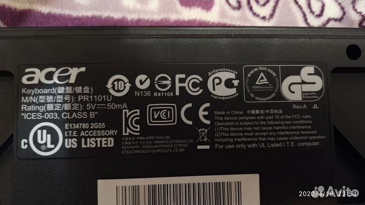 Клавиатура Acer, HP
