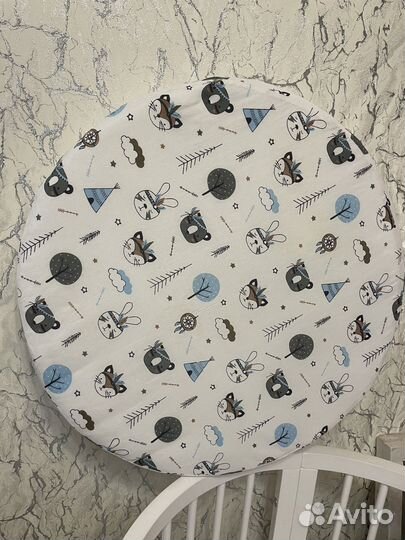 Матрас в круглую кроватку