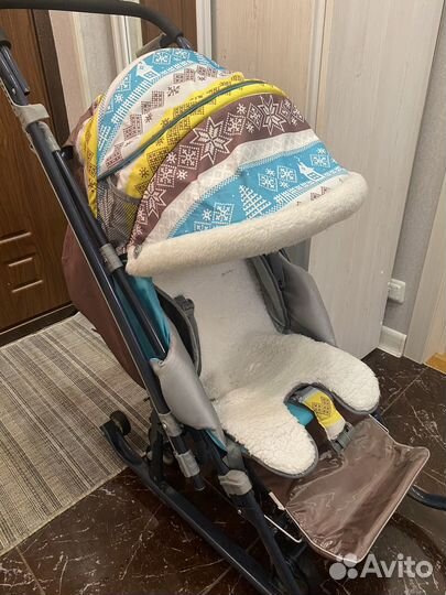 Детские санки коляска ника
