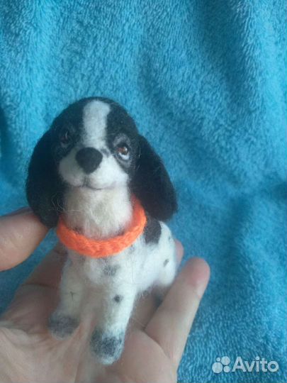 Авторская валяная игрушка русский спаниель