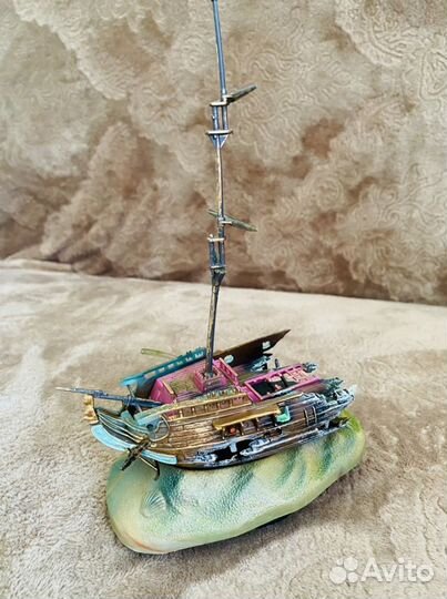 Декор для аквариума корабль