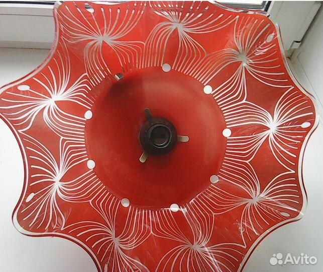 Люстра терракотовая стекло для дачи кухни прихожей