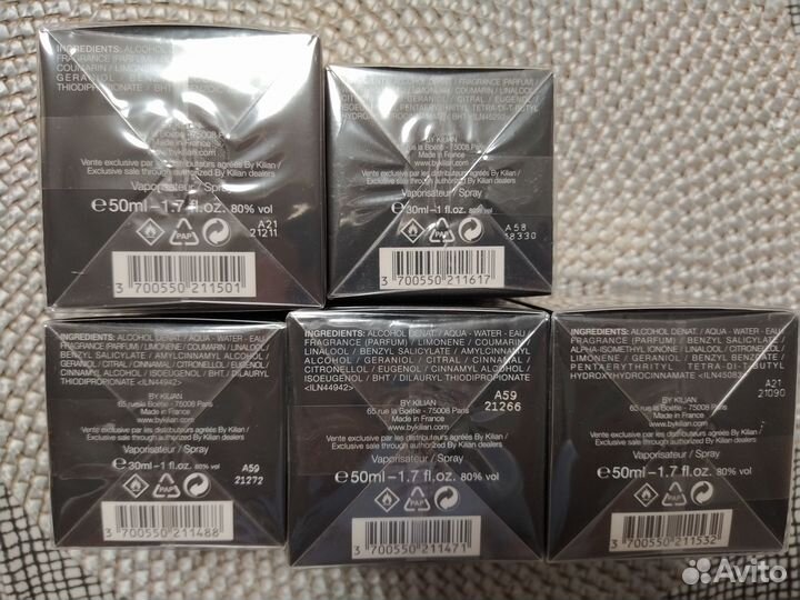 Личная коллекция Kilian оригиналы