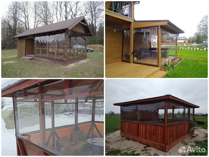 Мягкие окна, гибкие, пвх шторы и завесы под ключ