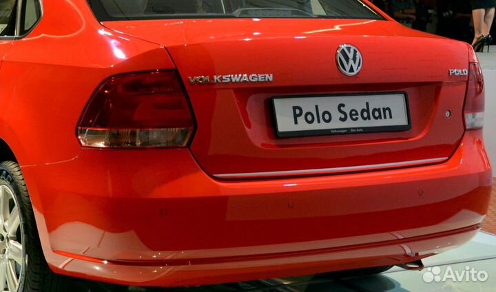 Задний бампер на Volkswagen Polo V 2014