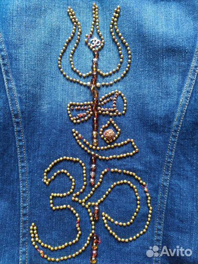 Джинсовка ом Шива Тришул