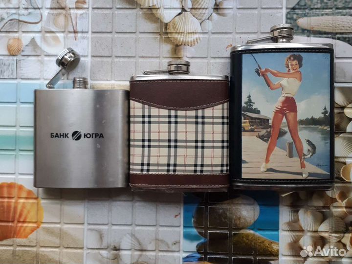 Фляжки разные 2 шт,Термос