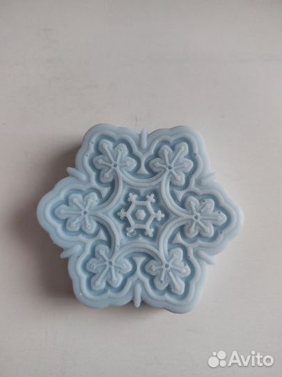 Мыло ручной работы снежинка