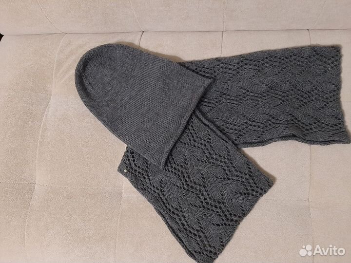 Шапка бини и шарф - снуд