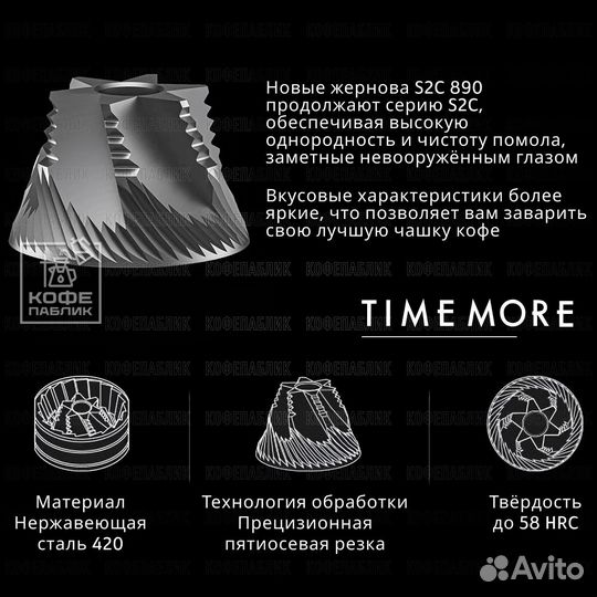 Кофемолка ручная Timemore chestnut S3, зеленая (70TGD026AA020)