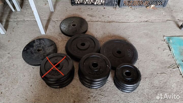 Блины 5кг,2.5кг,1.25кг 26мм