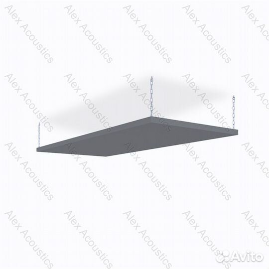 Акустическая панель для потолка cloud-A-slim Grey