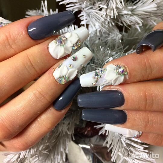 Наращивание ногтей акрил и гель-лак Ладожская