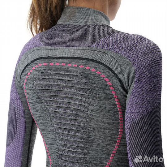 Лонгслив UYN Ambityon UW TNeck Blk Mel/Purp/Ras ж