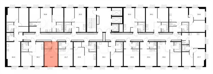 Квартира-студия, 19,7 м², 16/25 эт.