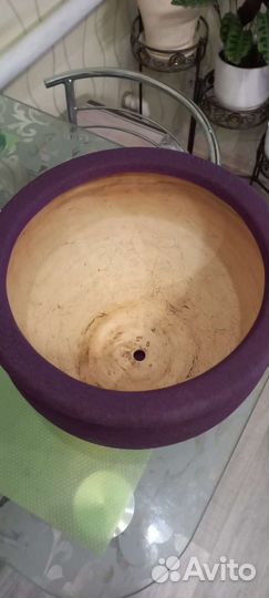 Большой цветочный горшок керамика