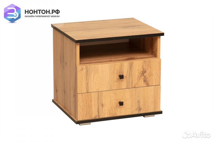 Тумба прикроватная Либерти 51.17 дуб вотан / черны