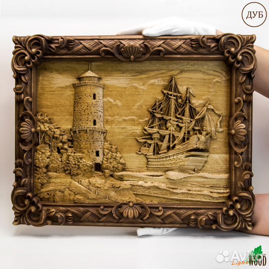 Резное панно 3D 
