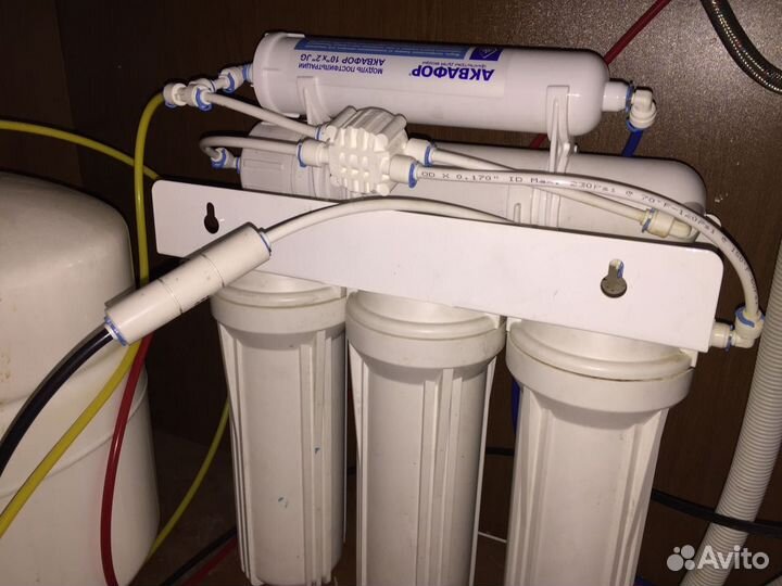 Замена картриджей в фильтре, установка обратного