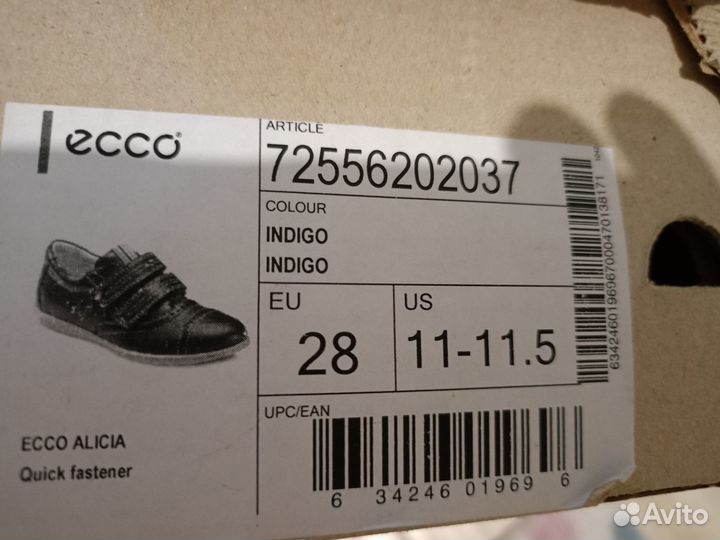 Туфли для девочки ecco