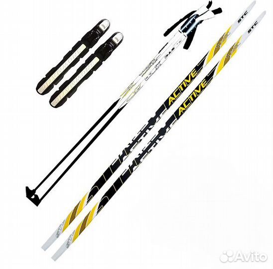 Лыжный комплект STC (С насечками, Лыжи 170;Палки