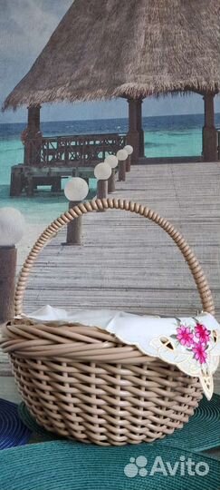 Корзина для фруктов/овощей/цветов из полиротанга