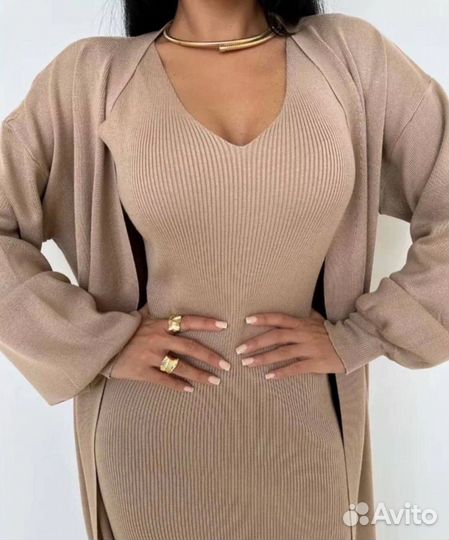 Платье+кардиган