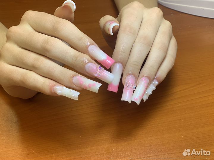 Наращивание ногтей, коррекция, укрепление, маникюр