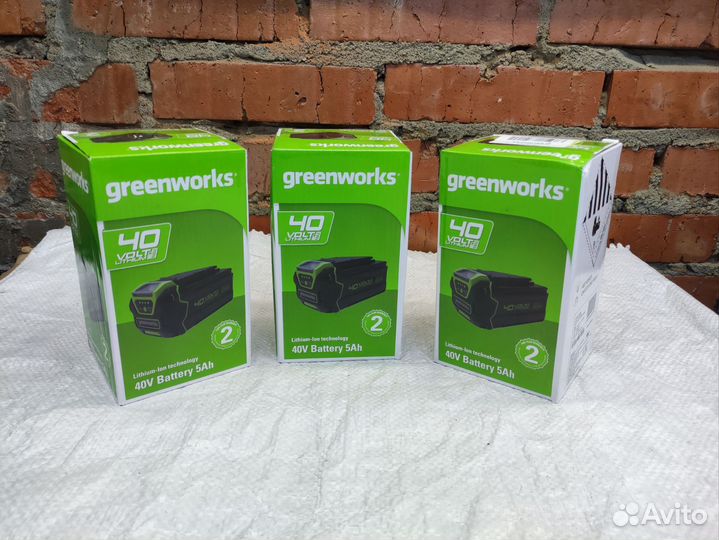 Аккумулятор greenworks 40v 5A часов