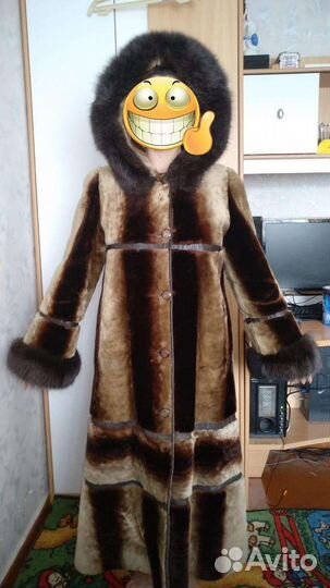Шуба с капюшоном