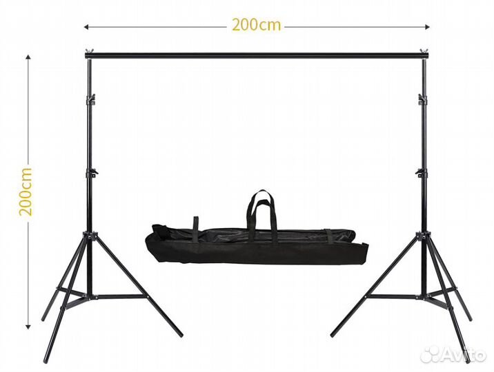 Стойка для фотофона, система крепления фона