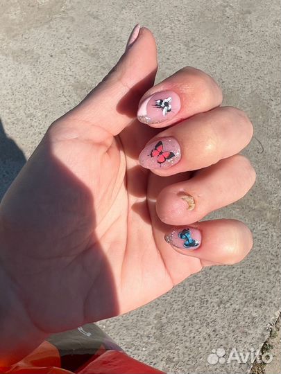 Маникюр гель - лаком на дому. Укрепление гелем