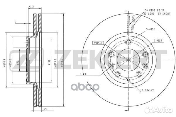 Диск торм. перед. Mazda CX-7 07- CX-9 07- bs-5