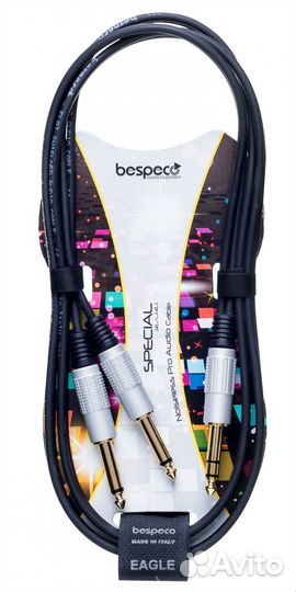 Кабель межблочный стерео Jack-2Jack Bespeco RCY100