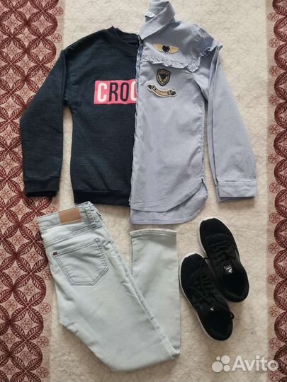 Одежда пакетом для девочки 128 h&m, mayoral