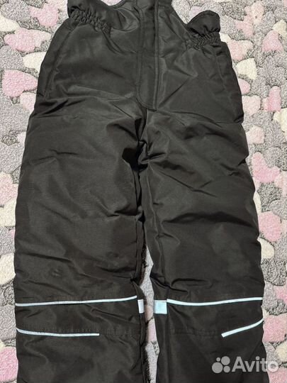 Зимние штаны(полукомбинезон) рост 122