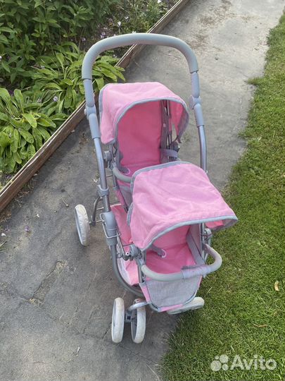 Кукольная коляска для двойни(двух кукол)