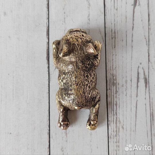 Статуэтка собака Французский Бульдог, бронза