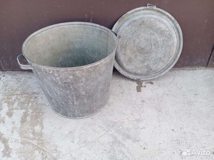Бак оцинковка с крышкой 30 л СССР