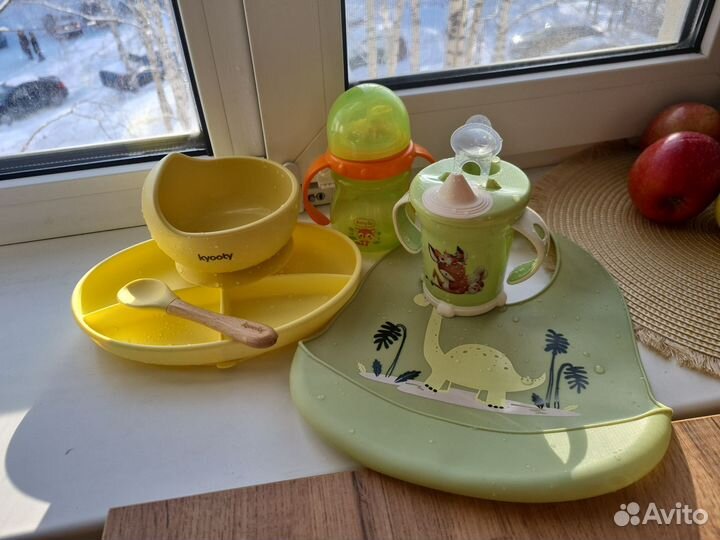 Набор детской силиконовой посуды