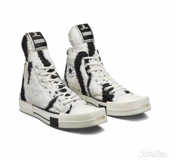 Кеды Converse x Rick Owens Drkshdw Zebra оригинал