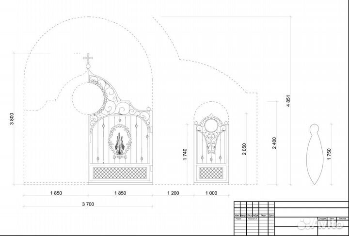 Эскизы ограждений, калиток, кованых изделий