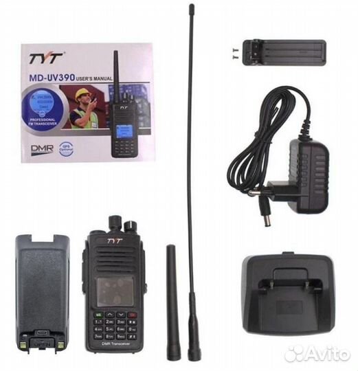 Цифровая рация TYT MD-UV390 DMR GPS type-C GPS мод